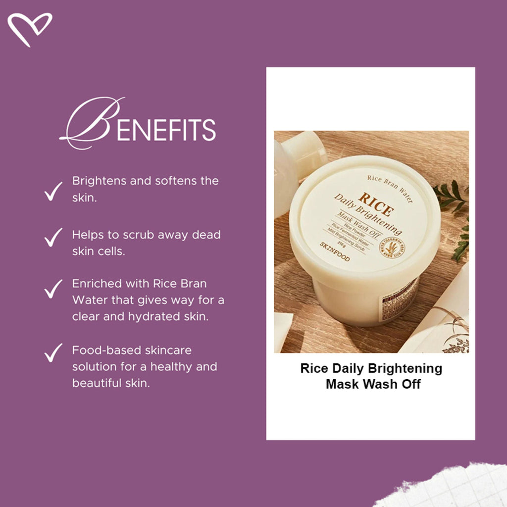Skinfood Rice Daily Brightening Mask Wash Off