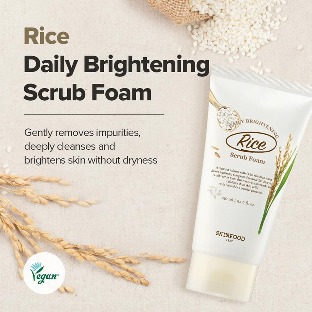 Skinfood Rice Daily Brightening Scrub Foam