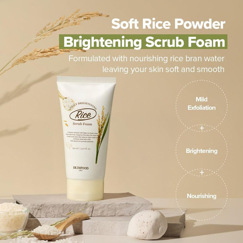 Skinfood Rice Daily Brightening Scrub Foam