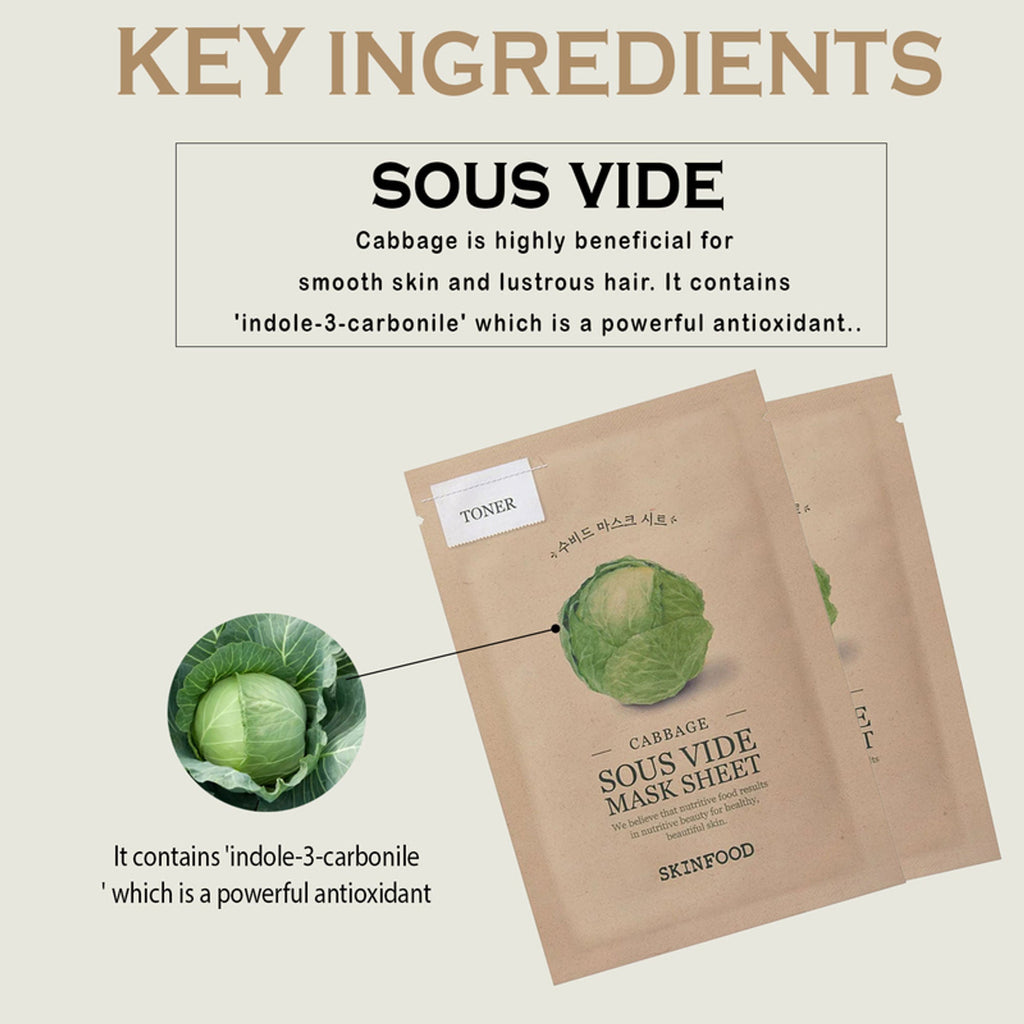 Skinfood Sous Vide Mask Sheet - Cabbage - Distacart