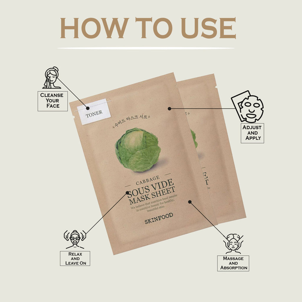 Skinfood Sous Vide Mask Sheet - Cabbage - Distacart