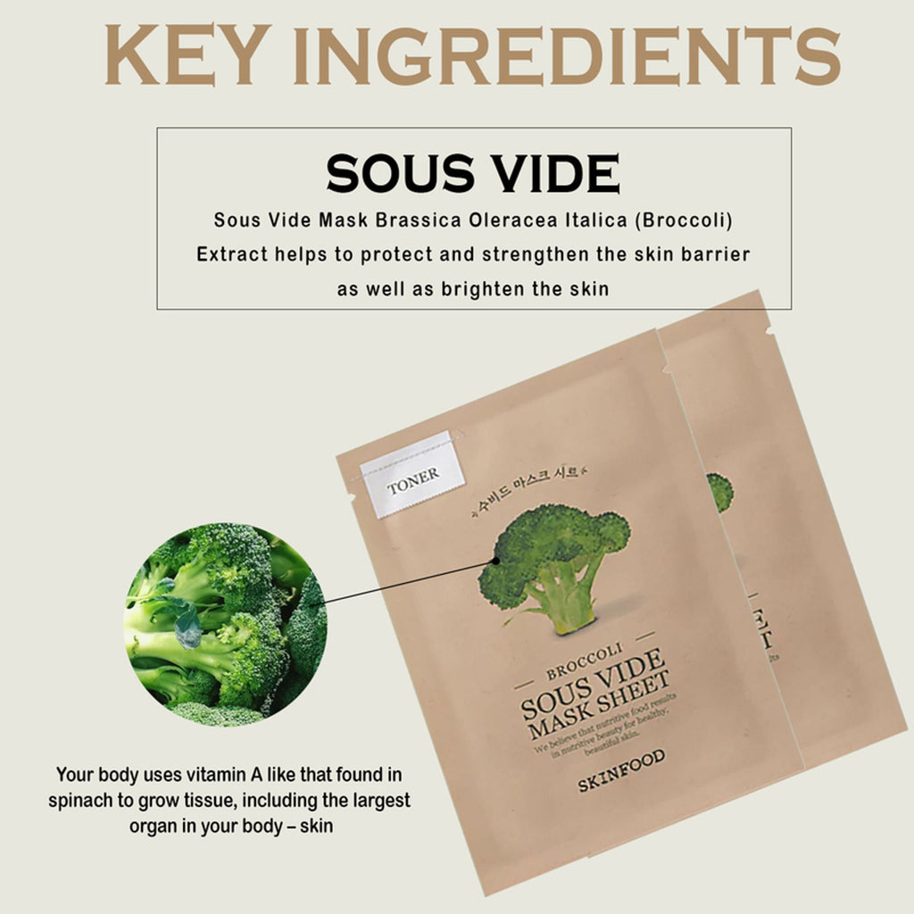 Skinfood Sous Vide Mask Sheet - Broccoli - Distacart