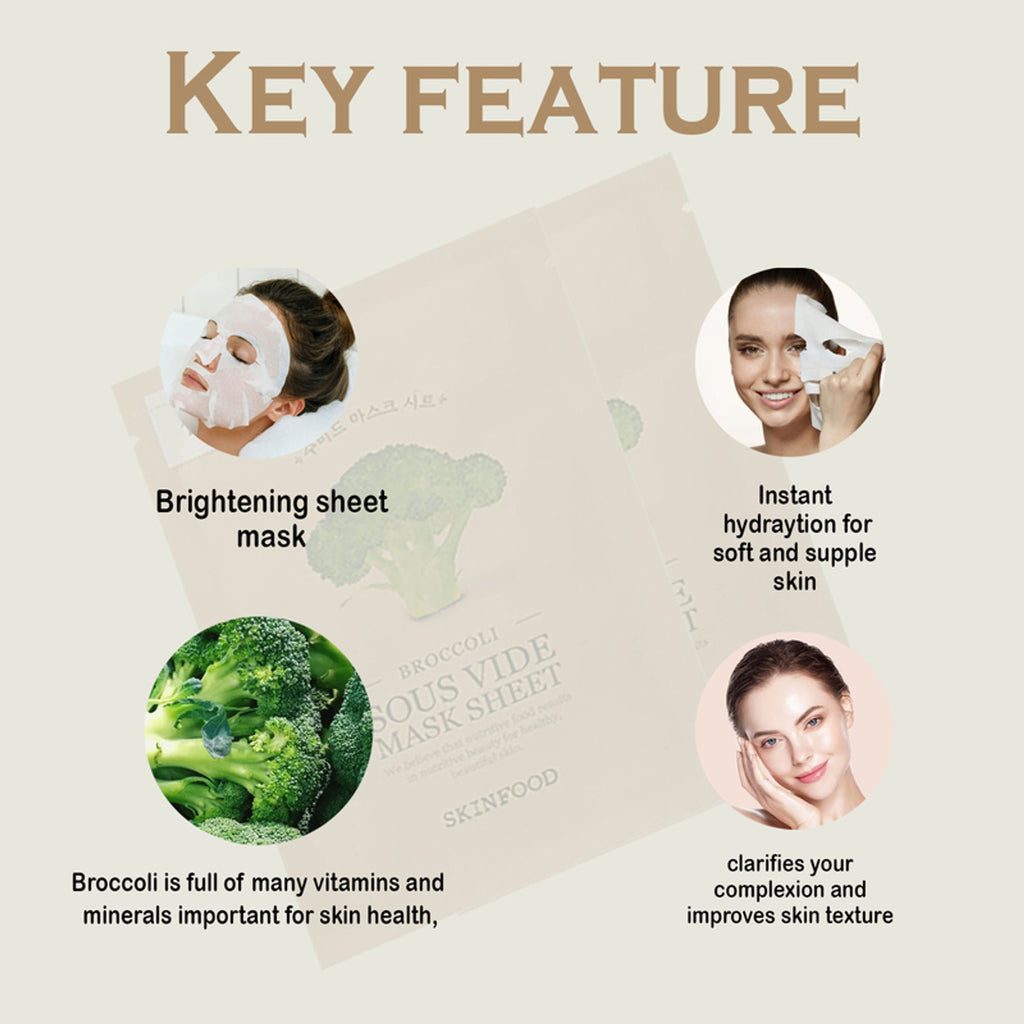 Skinfood Sous Vide Mask Sheet - Broccoli - Distacart