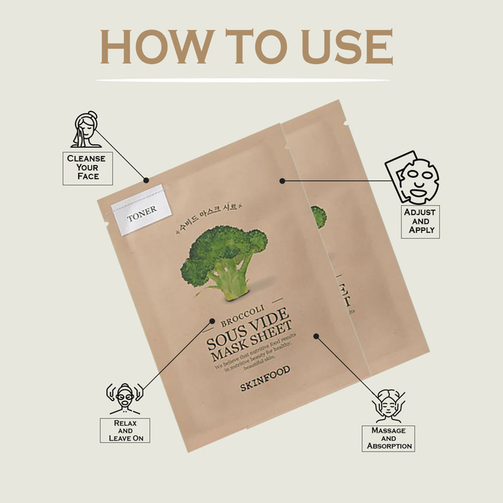 Skinfood Sous Vide Mask Sheet - Broccoli - Distacart