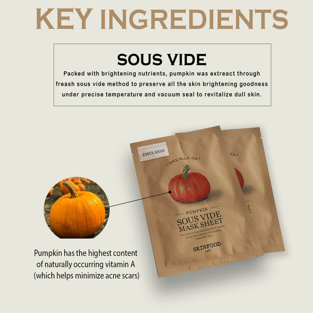 Skinfood Sous Vide Mask Sheet - Pumpkin - Distacart