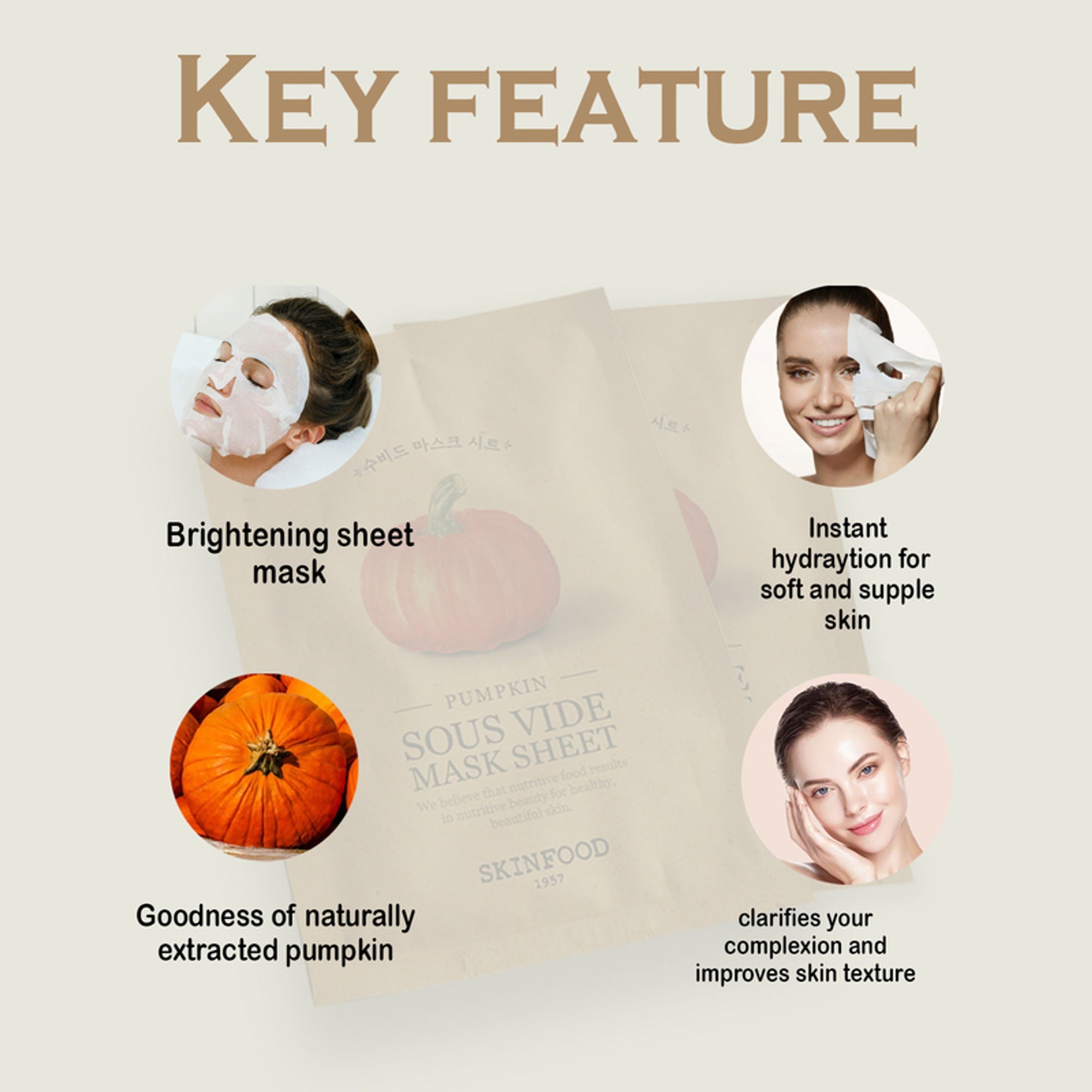 Skinfood Sous Vide Mask Sheet - Pumpkin - Distacart