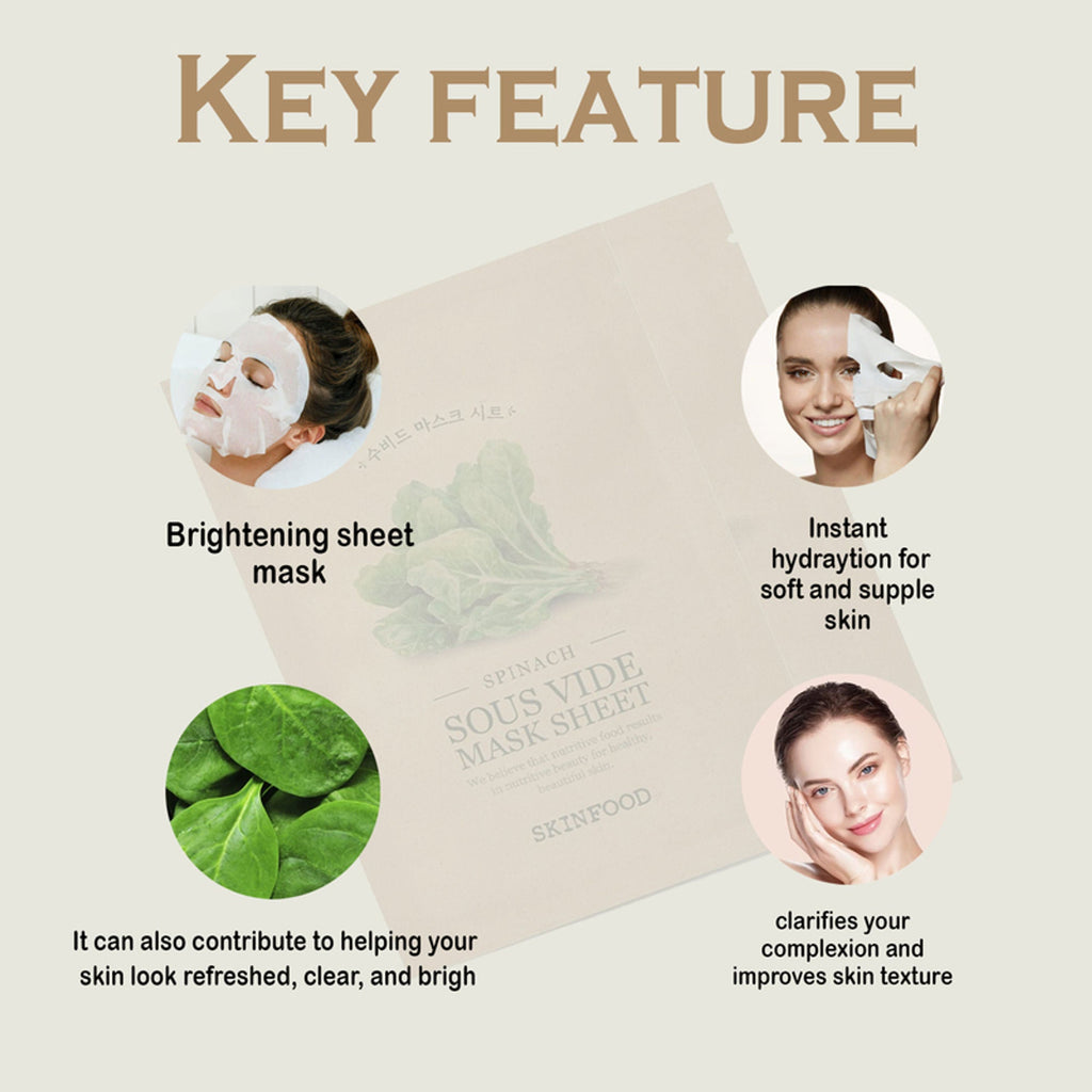Skinfood Sous Vide Mask Sheet - Spinach - Distacart