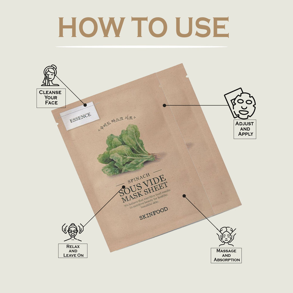 Skinfood Sous Vide Mask Sheet - Spinach - Distacart