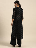 All About You Ethnic Motifs Print High-Slit Kurta with Palazzos