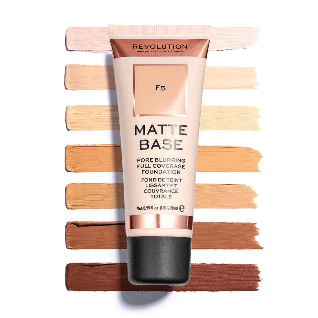 Makeup Revolution Matte Base Foundation - F5 - Distacart