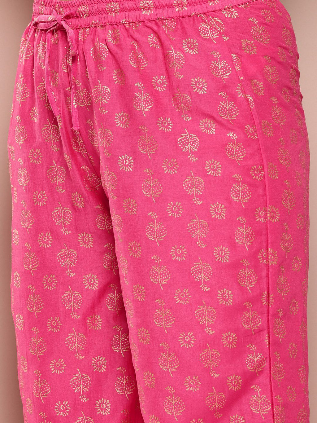 Sztori Women Ethnic Motifs Printed Regular Gotta Patti Kurta with Palazzos