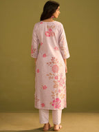 Indo Era Women Floral Printed Regular Kurta with Trousers - Distacart