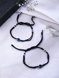 NVR Women & Men Set of 2 Black Evil Eye Rakhi With Roli Chawal - Distacart