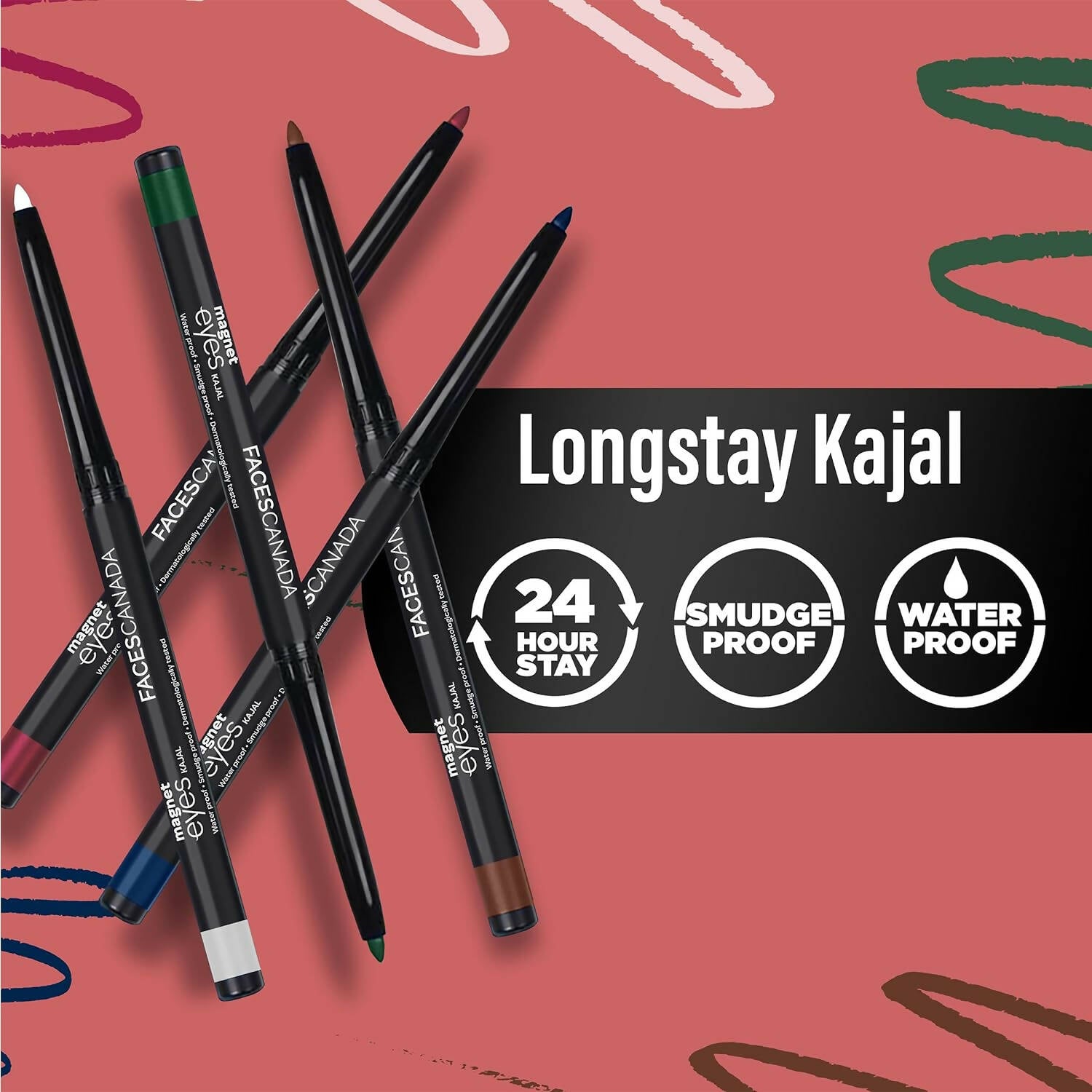 Faces Canada Magneteyes Color Kajal-White Serenity - Distacart