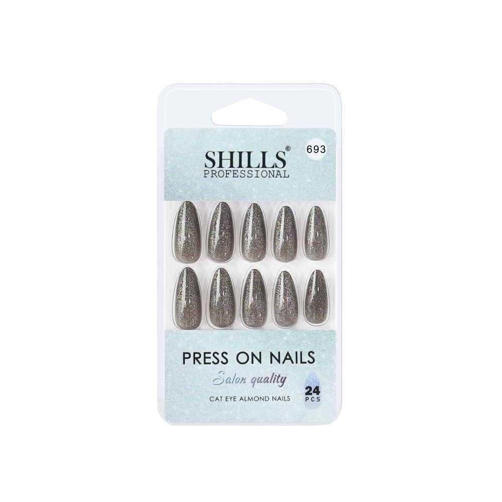 shills professional reusable press on nails log almond spn693