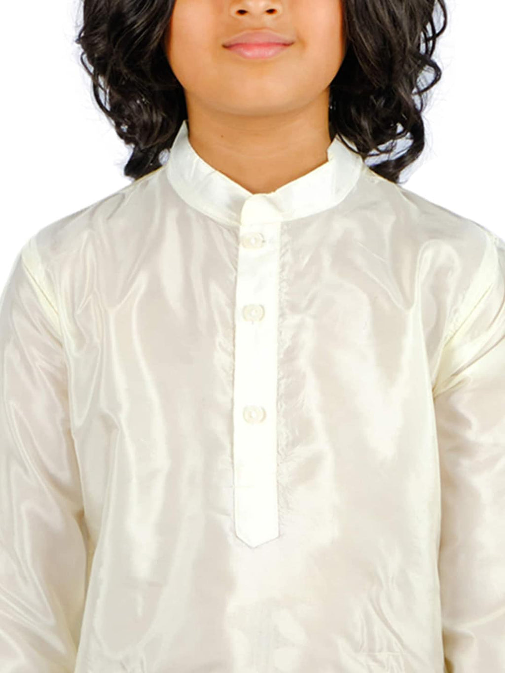 Sethukrishna Boys Cream-Coloured Kurta with Dhoti Pants