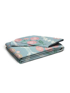 AEROHAVEN Premium Blue & Pink Ethnic Motifs Cotton 300 TC King Bedsheet & 2 Pillow Covers
