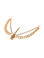 Yellow Chimes Gold-Plated Pink & Green Stone Studded Ghungroo Beaded Mathapatti - Distacart