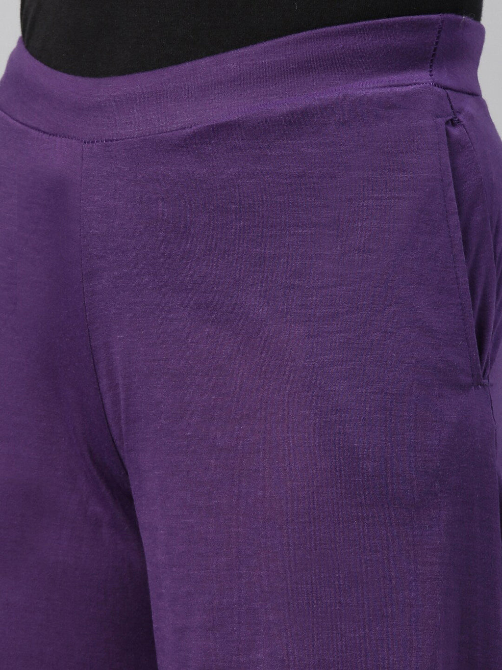 Souchii Women Purple Knitted Palazzos - Distacart
