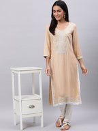 Souchii Women Ethnic Motifs Yoke Design Thread Work Kurta - Distacart