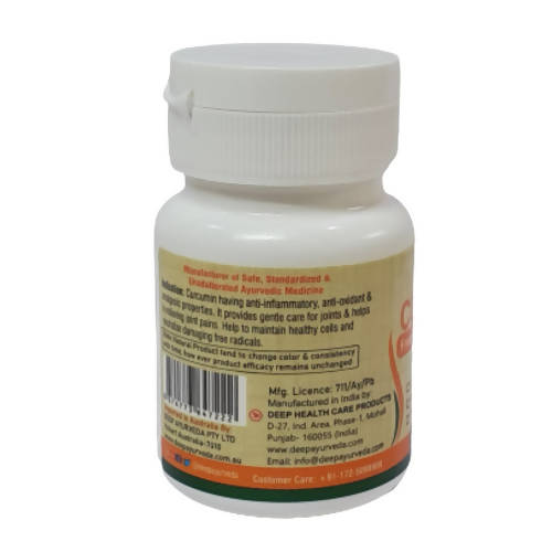 Deep Ayurveda Curcumin 500mg Veg Capsules - Distacart