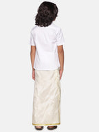 Sethukrishna Boys White Shirt with Readymade Dhoti
