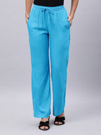 Souchii Blue Liva Ethnic Palazzos - Distacart