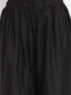 TAG 7 Women Black Solid Flared Palazzos