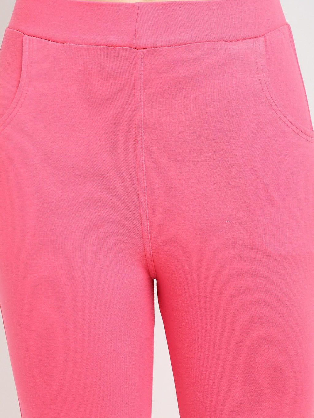 TAG 7 Women Pink Solid Ankle-Length Leggings
