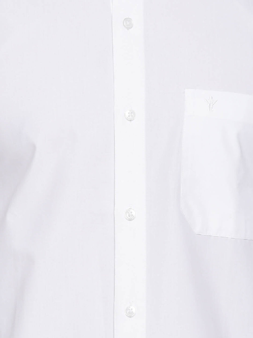 Ramraj Cotton Mens Half Sleeve Formal Poly Cotton White Shirt