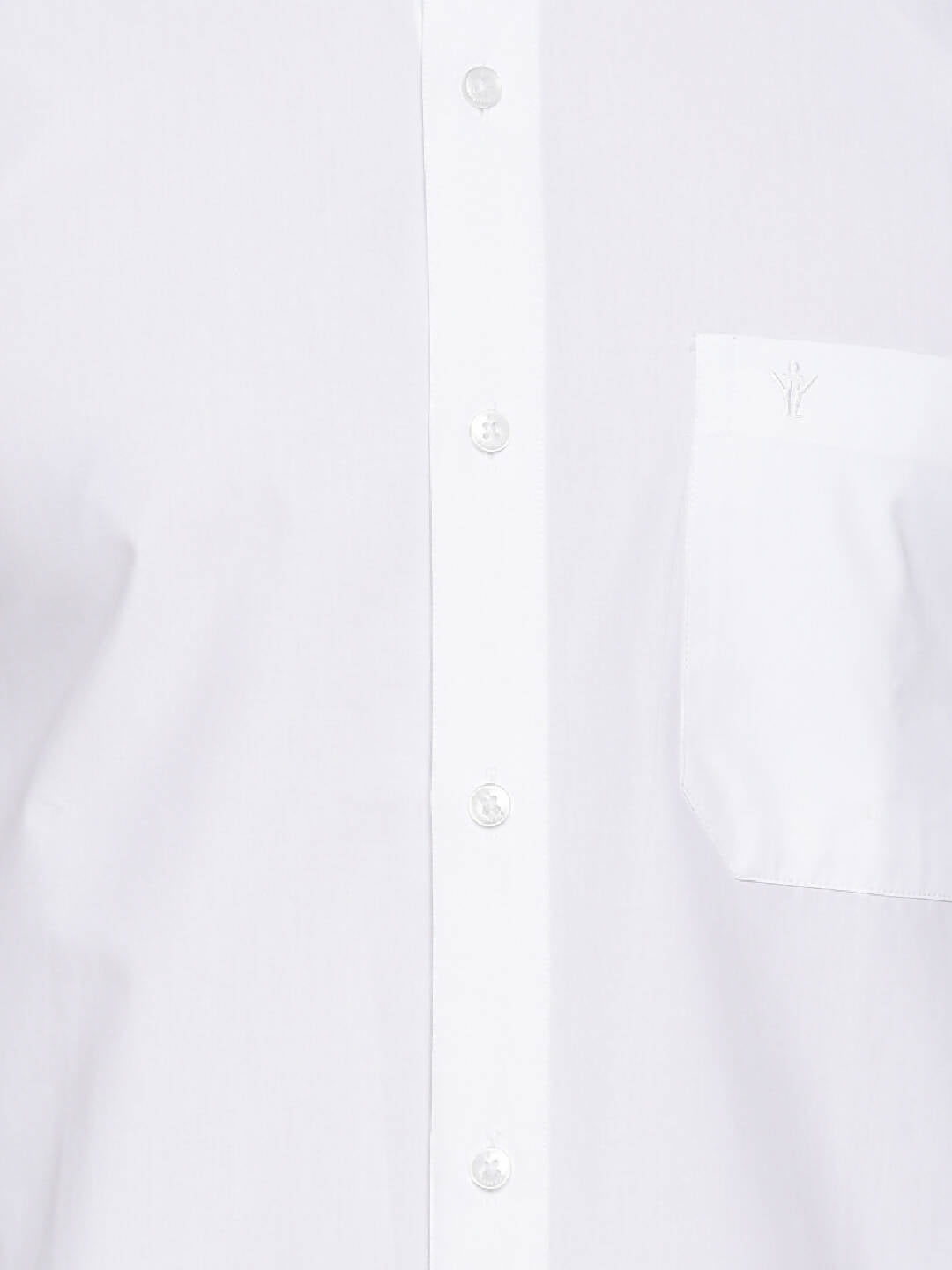 Ramraj Cotton Mens Half Sleeve Formal Poly Cotton White Shirt