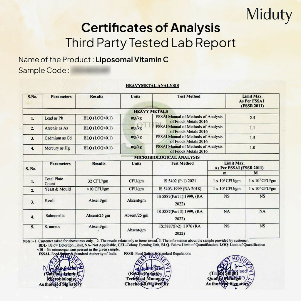 Miduty Liposomal Vitamin C - Immunity Booster Capsules