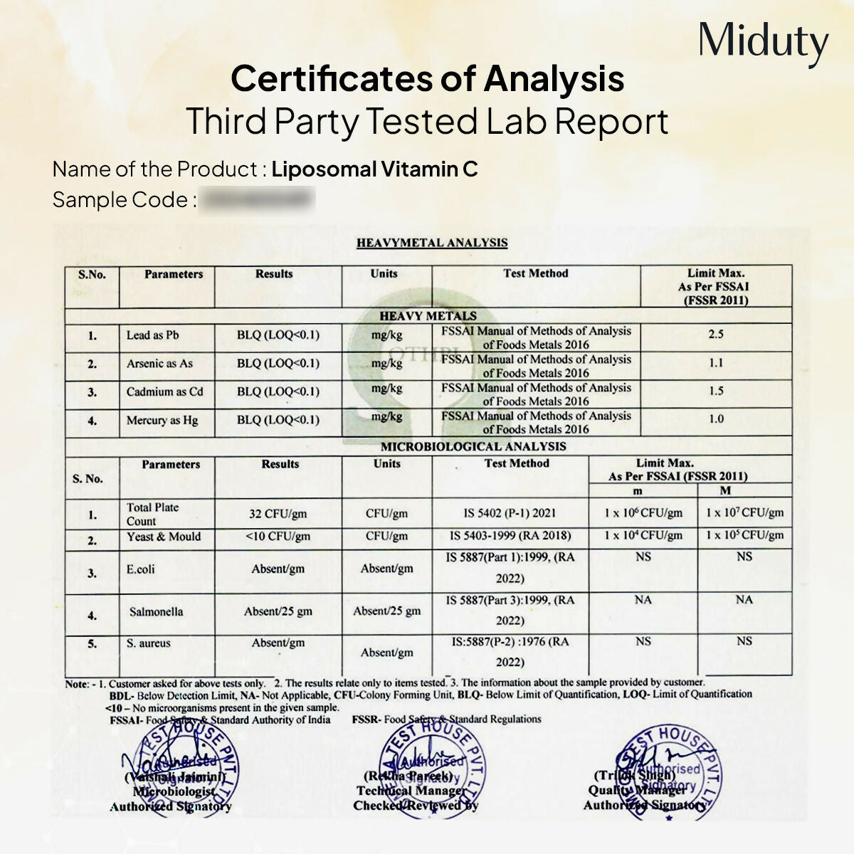 Miduty Liposomal Vitamin C - Immunity Booster Capsules