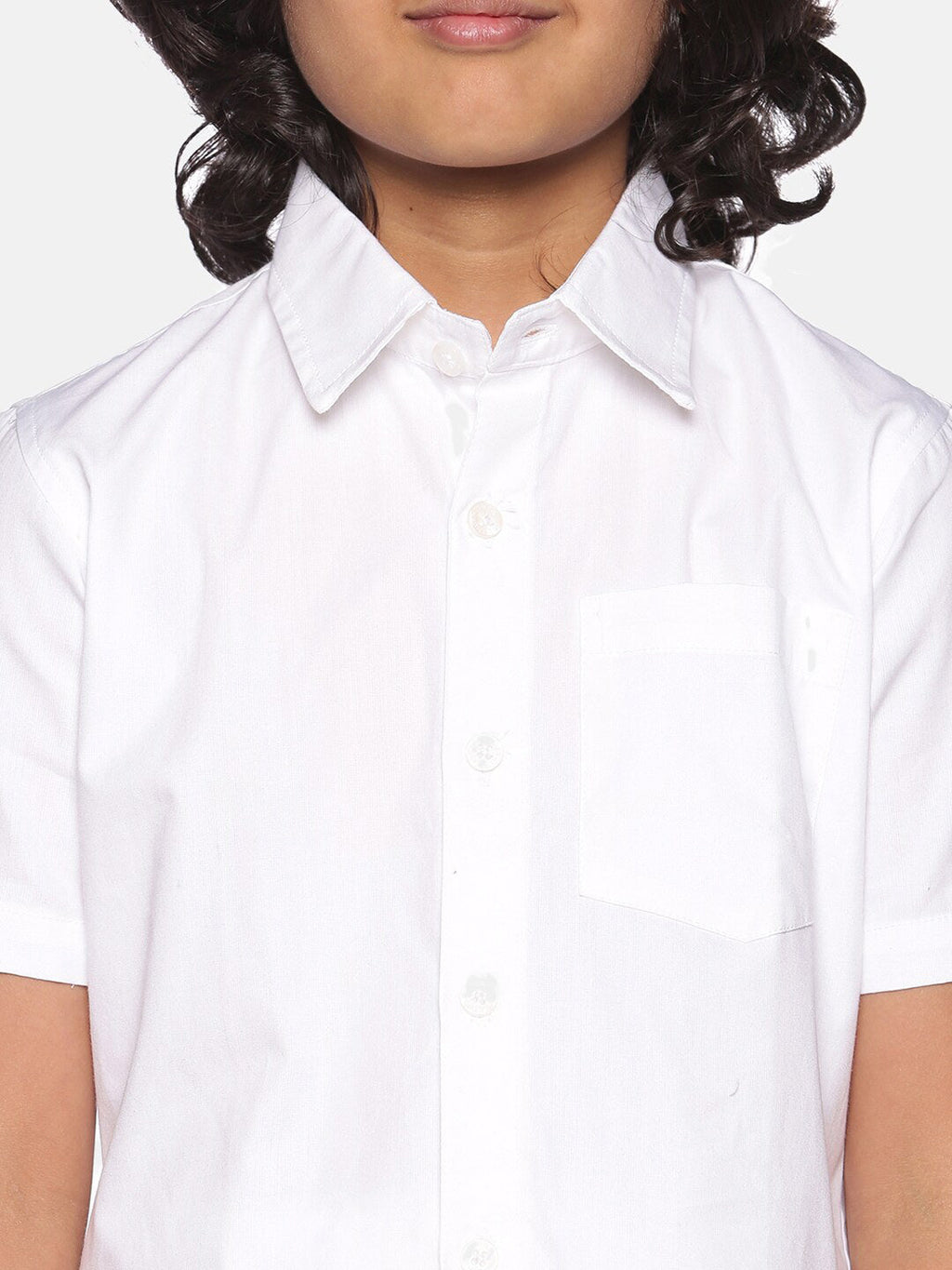 Sethukrishna Boys White & Green Cotton Shirt With Readymade Dhoti