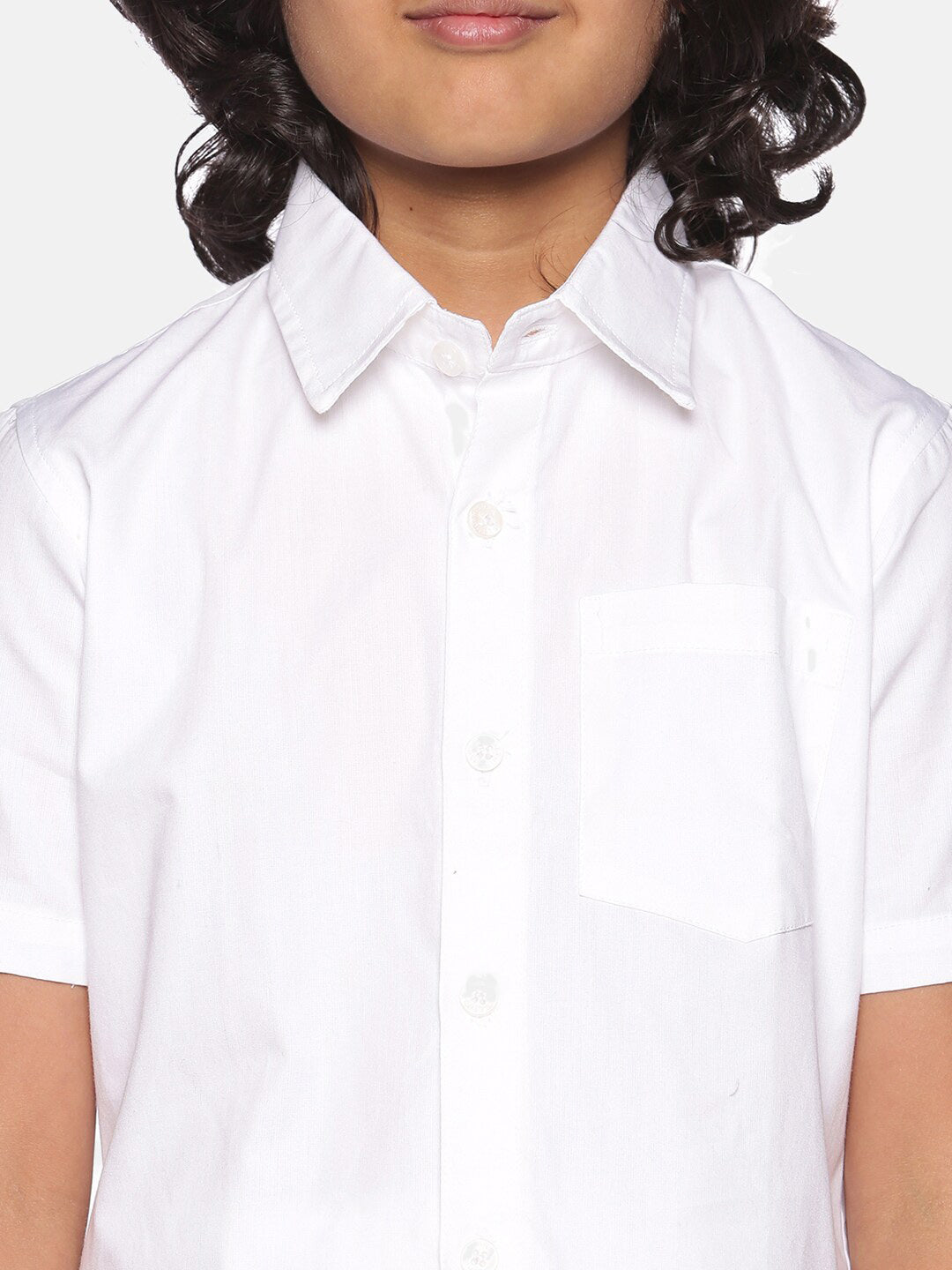 Sethukrishna Boys White & Green Cotton Shirt With Readymade Dhoti