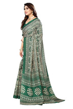 Vamika Green Printed Art Silk Saree