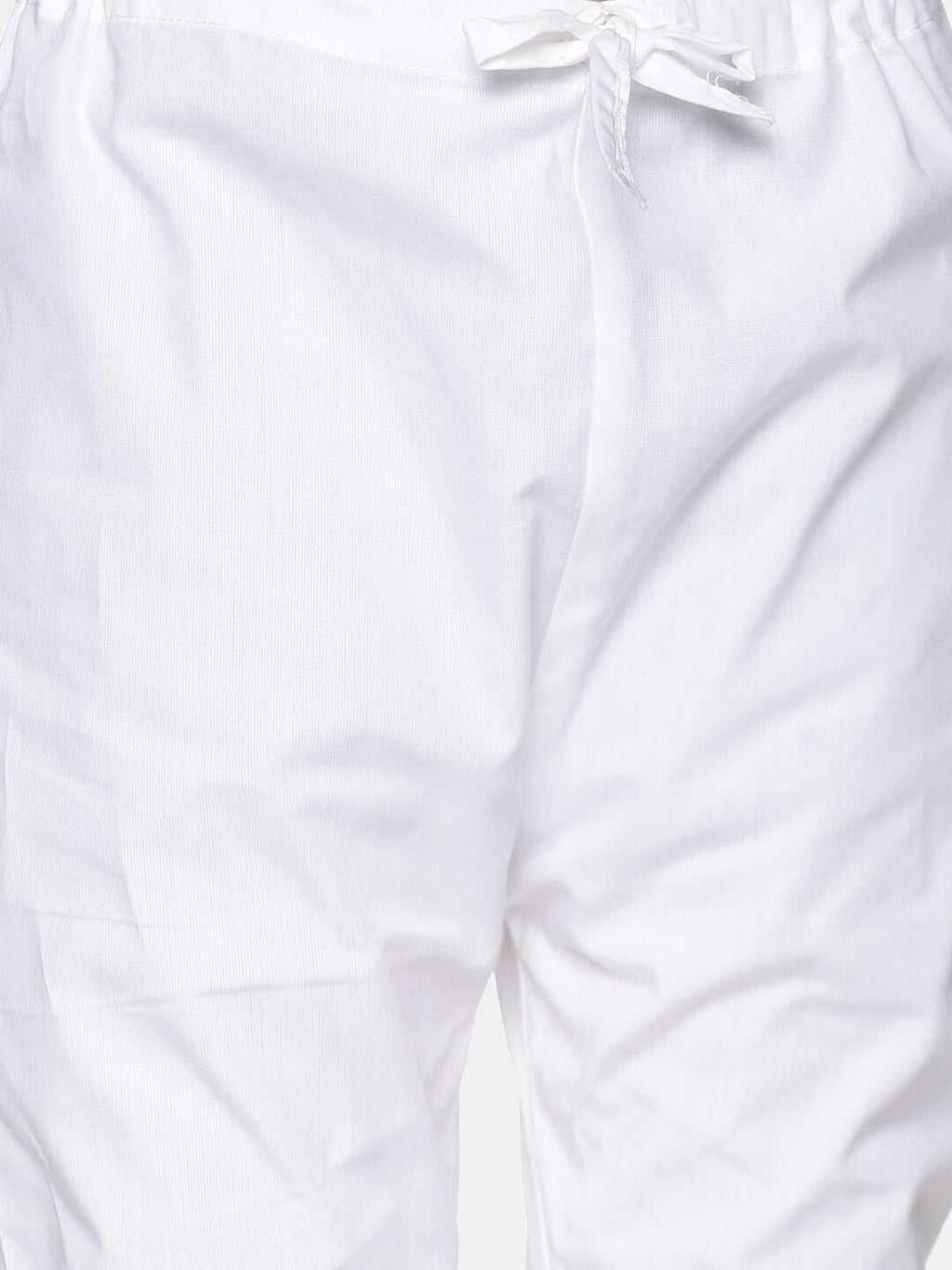 Sethukrishna Boys Cream-Coloured & White Kurta With Pyjamas