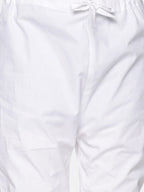 Sethukrishna Boys Cream-Coloured & White Kurta With Pyjamas