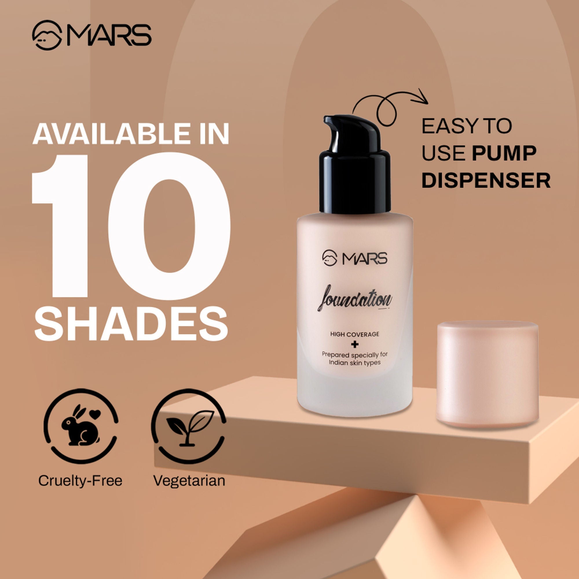 MARS Cosmetics SPF50 PA++++ High Coverage Liquid Foundation - 6