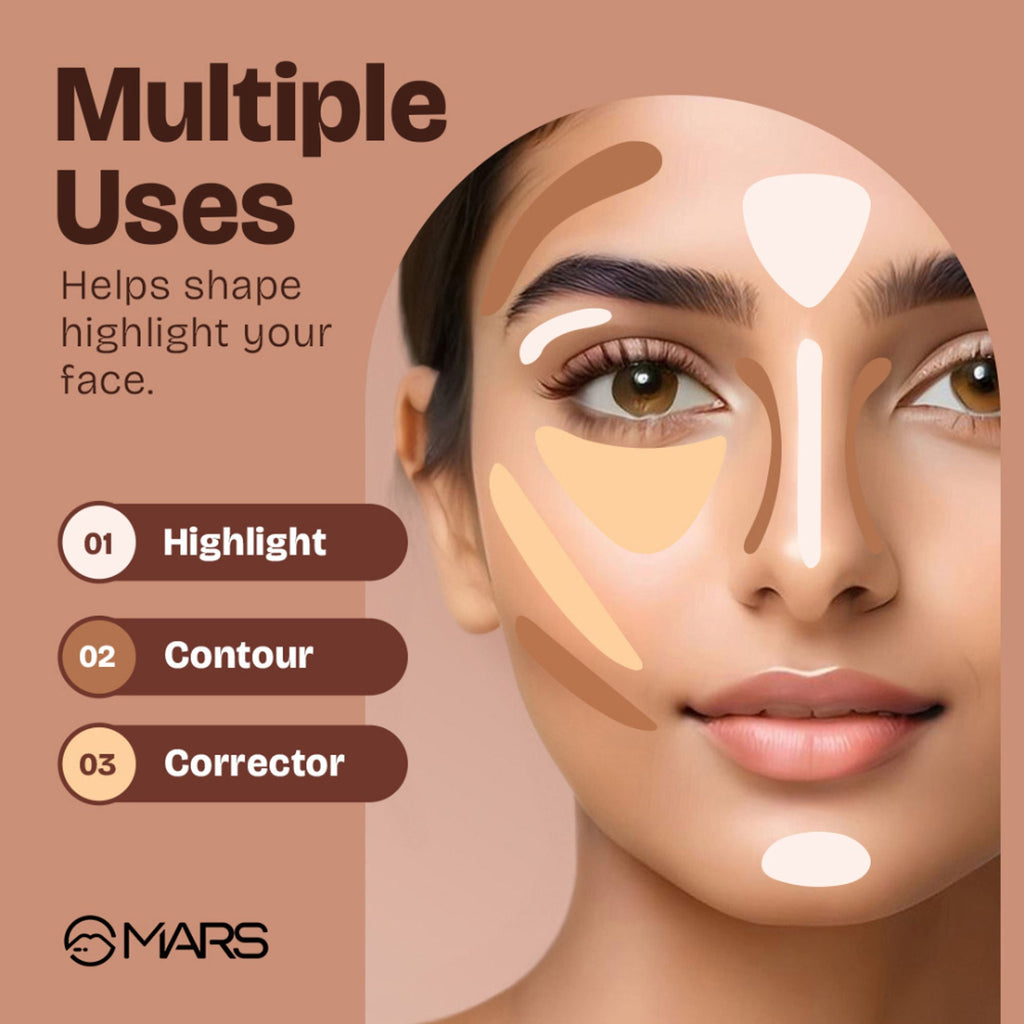 MARS Cosmetics SPF 50 PA++++ Cancel Concealer - 07 Caramel Charm - Distacart