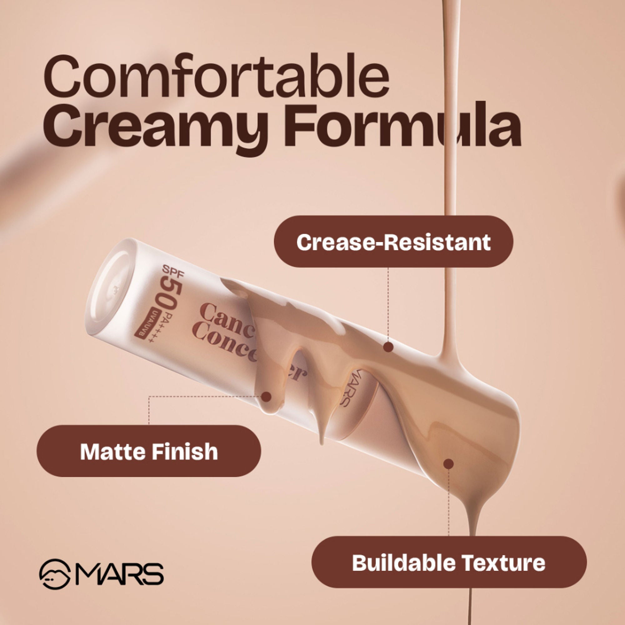 MARS Cosmetics SPF 50 PA++++ Cancel Concealer - 08 Espresso Elegance - Distacart