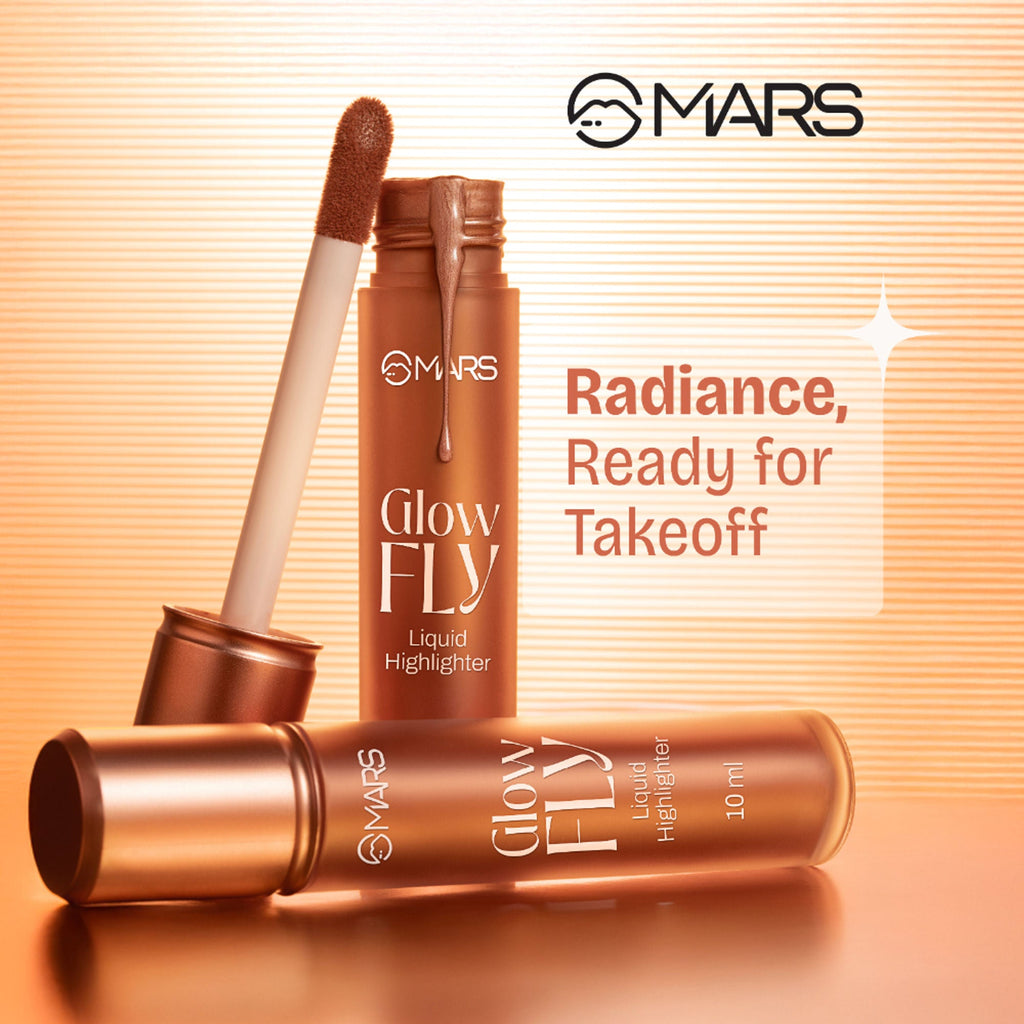 MARS Cosmetics Glow Fly Liquid Highlighter - 02-Winged Champagne