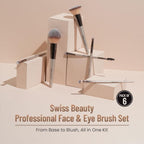 Swiss Beauty Professional Face & Eye Brush, Soft Synthetic Bristles , Flawless Application- Set of 6 - Distacart