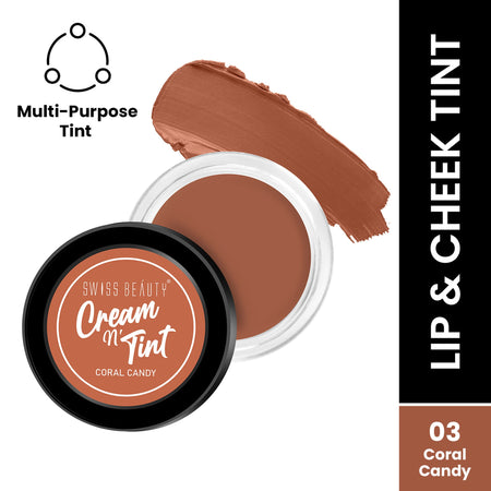 Swiss Beauty Lip & Cheek Cream - Coral Candy