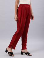 Souchii Women Maroon Liva Ethnic Palazzos - Distacart