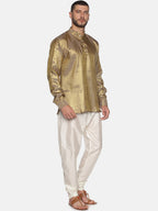 Sethukrishna Men Gold-Toned Ethnic Motifs Kurta with Pyjamas - Distacart