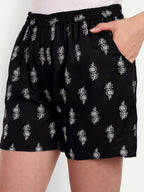 Alvano Beautiful Printed Black Boxer Shorts