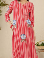 Indo Era Women Solid V-Neck Regular Kurta with Trousers - Distacart