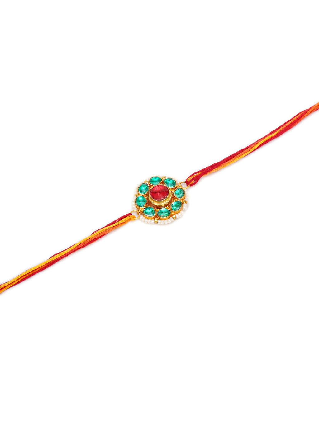 Designer kundan Rakhi - Ruby Raang - Distacart