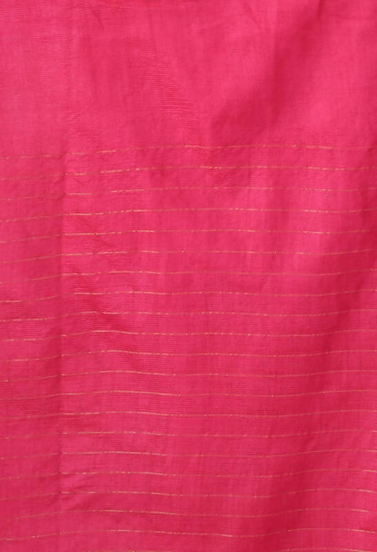 Mominos Fashion Moeza Pink Bhagalpuri Handloom Silk Raj Shree Saree with unstitched Blouse piece - Distacart